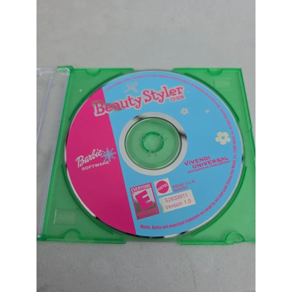 Barbie Beauty Styler PC Game CD-ROM 2000 Windows 95/98 Mac Vintage Mattel *Disc